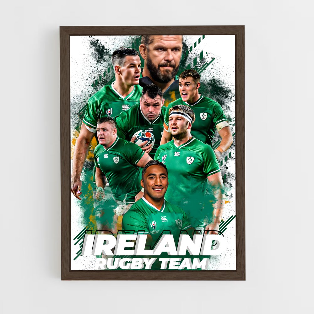 Poster Les Guerriers Verts – affiche Rugby (vue 5)
